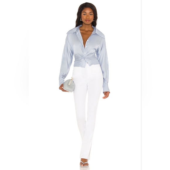 12. SONG OF STYLE MILA BLOUSE IN ICY BLUE - Picture 4 of 7